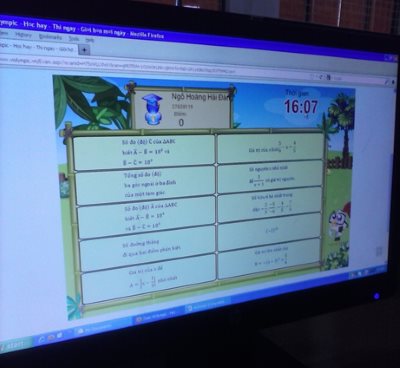 Cùng thử sức với kì thi ViOlympic Toán học cấp trường